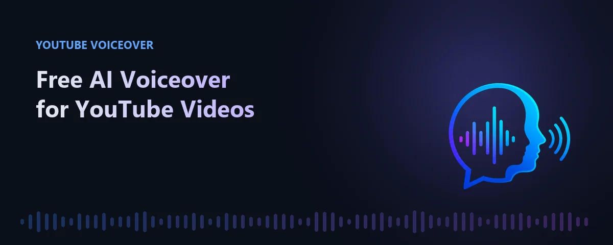 Illustration representing free AI voiceover generation for YouTube videos