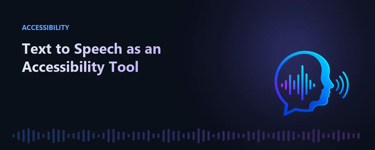 Illustration representing text-to-speech used as an accessibility tool