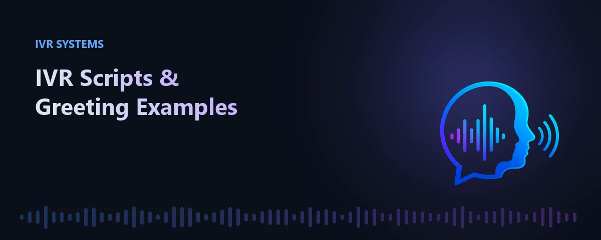 Illustration representing IVR phone system scripts and greetings